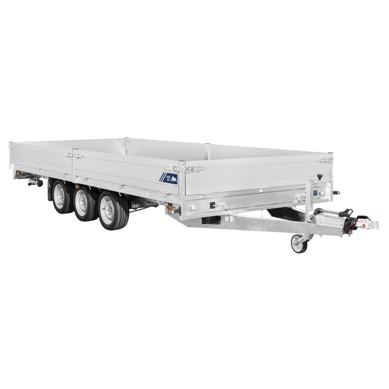 Plateau multi SARIS HEAVY DUTY – PTAC 3500 kg – Rampes + Treuil inclus